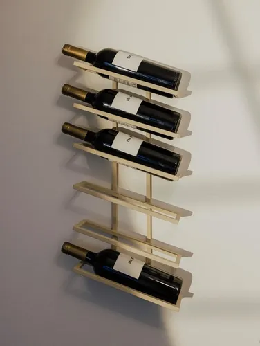 Metallbude Weinregal Vinia aus Stahl in Cashew - Stylisches Weinregal aus robustem Stahl, ideal zur ansprechenden Präsentation Ihrer Weine. Perfekt für jeden Wohnraum und ein echter Blickfang.