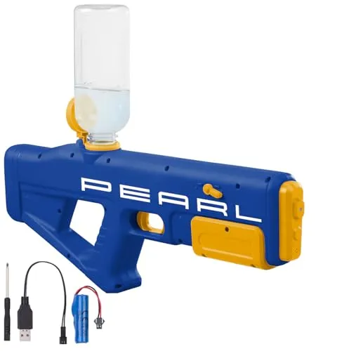 PEARL Wasserspritzpistole: Elektrische Wasserpistole mit Tankaufsatz, bis 10 m Reichweite, 650 ml (Wasserpistole mit Aufsatztank, mit Pumpfunktion, elektrisch)
