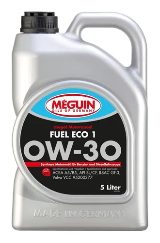 Meguin Motorenoel Fuel Eco 1 SAE 0W-30/ 5L ACEA A7/B7 Volvo VCC 95200377 API SL