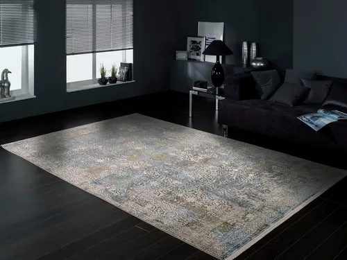 Produktbild Dieter Knoll Webteppich Avignon, Blau, Grau, rechteckig 300x400 cm