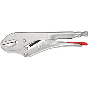 Knipex Gripzange 40 04 250, 250 mm - Gripzange mit geradem Maul und hoher Spannweite von 35 mm, ideal für präzises Festhalten von Rund-, Profil- und Flachmaterial. Hergestellt in Deutschland für höchste Qualität.