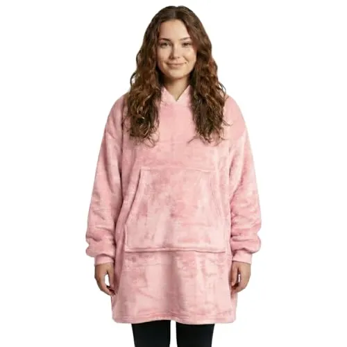 Wohndecke IamFlauschi Hoodie Decke mit Ärmeln & Kapuze von NYVI - Erlebe ultimativen Komfort mit der NYVI Hoodie Decke! Flauschiges Flanell und warmes Sherpa-Futter machen sie zum perfekten Begleiter für entspannte Abende. Mit Kängurutasche für Snacks und Handy!