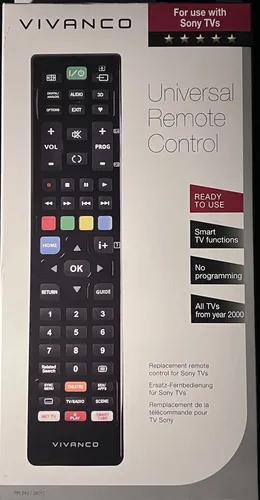 Vivanco Universal Fernbedienung für Sony TV – Ready to Use, Smart TV