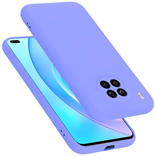 Cadorabo Hülle kompatibel mit Honor 50 LITE Hülle Silikon Handyhülle für 50 LITE Case aus flüssigem Silikon- Kratzfeste und stoßfeste dünne TPU Schutzhülle - Liquid HELL LILA