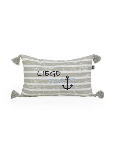 Schietwetter Kissenbezug Accessoire maritim, gestreift, (1 Stück), Quasten