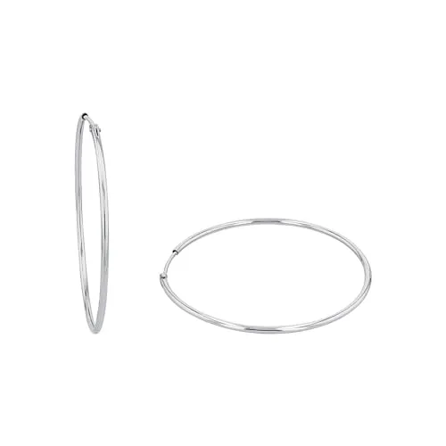 Amor Creolen 925 Sterling Silber Damen Ohrschmuck - Elegante 4,2 cm große Creolen aus hochwertigem 925 Sterling Silber, ideal als Geschenk in einer Schmuck Geschenk Box – zeitloser Stil für besondere Anlässe.