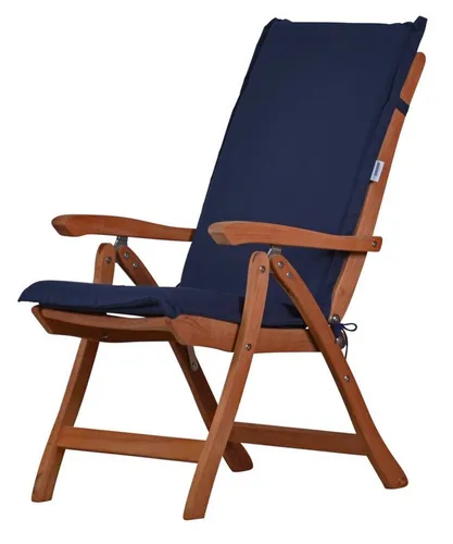 Kai Wiechmann Gartenstuhl Set Teak Hochlehner Pisa mit Auflage - Premium Teak Hochlehner mit 4-fach verstellbarer Rückenlehne, wetterfestem Teak-Kernholz und langlebiger Dralon®-Auflage für höchsten Sitzkomfort und Pflegeleichtigkeit.