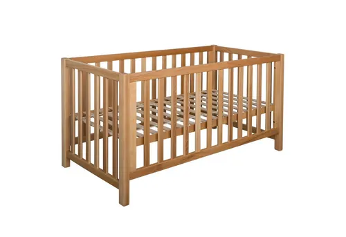 Bubema Nils classic – Babybett aus massiver Buche, umwandelbar in Sofa - Betten – Verwandlungswunder für jedes Kinderzimmer! Dieses stabile Babybett aus Buchenholz lässt sich einfach in ein Beistell- oder Sofabett umbauen und bietet optimalen Komfort mit verstellbarer Liegehöhe.