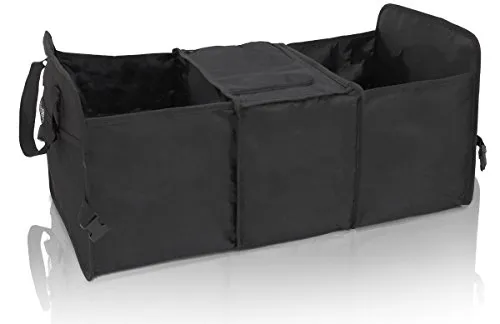 EYEPOWER Kofferraumtasche Kühlfach 60x32x29 cm Auto Organizer Kühl-Tasche Faltbare Kofferraum Aufbewahrungs-Box Schwarz