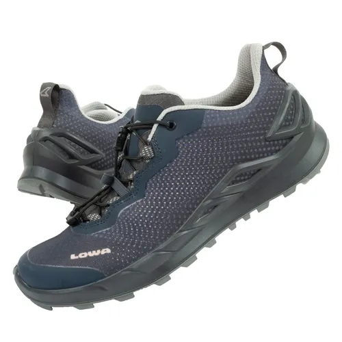 Lowa Damen Freizeitschuh Merger GTX LO Ws Anthrazit Lavendel - Grau - 38 - Wanderschuhe mit GORE-TEX-Membran für optimale Wetterbeständigkeit, leicht und flexibel für Speedhiking und Alltag, mit innovativem Speedlacing-System für perfekten Sitz.