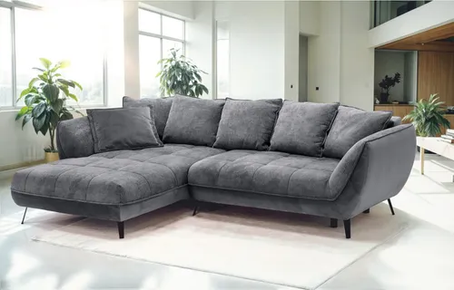 exxpo - sofa fashion Ecksofa Midway Easy-Lift-Bettfunktion, 15cm bodenfrei, bequem, Breite 282cm, inkl. Bettfunktion und praktischem Bettkasten, L-Form