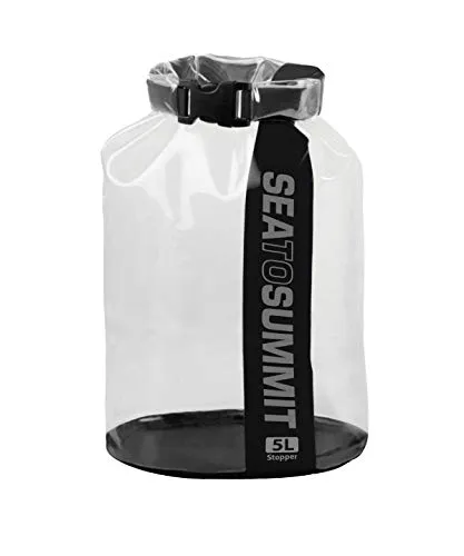 Sea to Summit Stopper Clear Dry Bag Packsack, Black, 20L