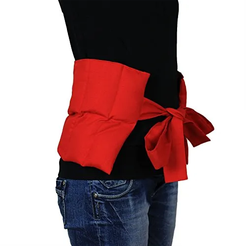 FORMALIND – Großes Körnerkissen mit Bändern 65x23cm in rot von Formalind