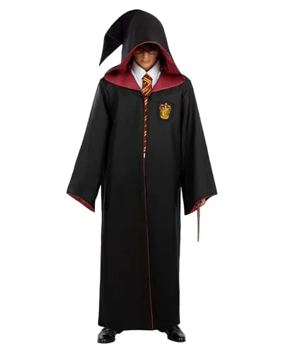 Funidelia Offizielle Harry Potter Gryffindor Replik Tunika - Diamond Edition für Erwachsene, Inklusive: Umhang, besticktem Patch, Geschenkbox, Größe L - Outfit für Erwachsene für Partys und Karneval
