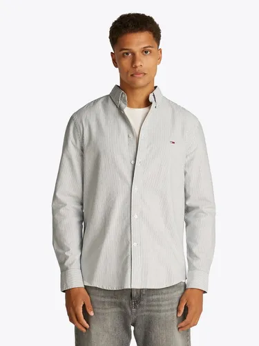 Tommy Jeans Langarmhemd TJM SLIM STRIPE OXFORD SHIRT EXT - Herren-Freizeithemden, Slim Fit mit Button-Down-Kragen für einen stilvollen Look, aus 100% Baumwolle für hohen Tragekomfort.