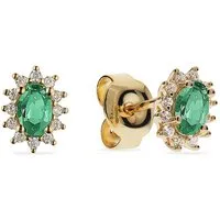 Valeria Ohrstecker 89192359 585er Gelbgold in grün von Valeria