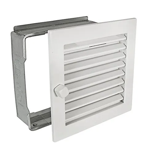Warmluftgitter WG 2020 W Weiss 200 x 200 mm - Abzüge, Gitter & Belüftungen – robustes Stahlblech, pulverbeschichtet mit regulierbaren Lamellen für optimale Luftzirkulation und Temperaturbeständigkeit.