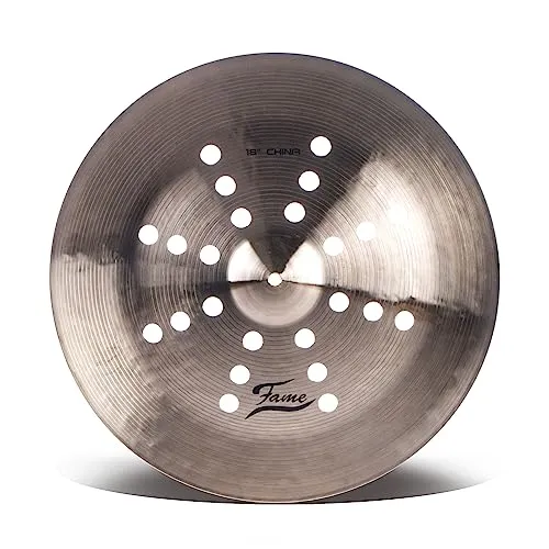 Fame Masters, B20 Holey China, 18 Zoll, Traditionelles Finish, Hochwertiges China Becken, Profi-Musiker, Optimale Klangqualität, Langlebigkeit