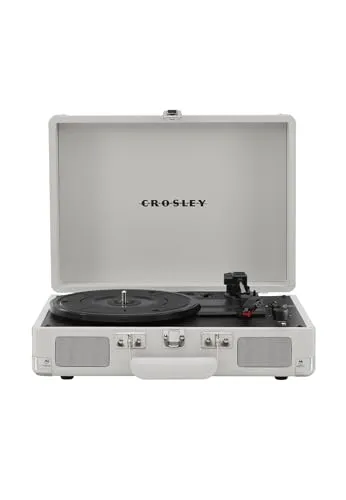 Crosley Cruiser Plus Tragbarer Plattenspieler - Bluetooth-fähig und vielseitig - Plattenspieler mit Bluetooth-Konnektivität und eingebauten Stereo-Lautsprechern. Genießen Sie Ihre Schallplatten in drei Geschwindigkeiten, perfekt für Musikliebhaber, die Mobilität schätzen.