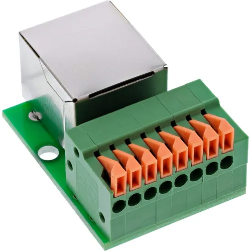 RJ45 auf Klemme Adapter | Cat.5e geschirmt | 8-polig