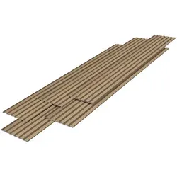 neu.holz Wandpaneele Borger 10er Set - 3D-Wandpaneele, individuell zuschneidbar und feuchtigkeitsunempfindlich, ideal für kreative Wohnraumgestaltungen und einfache Installation