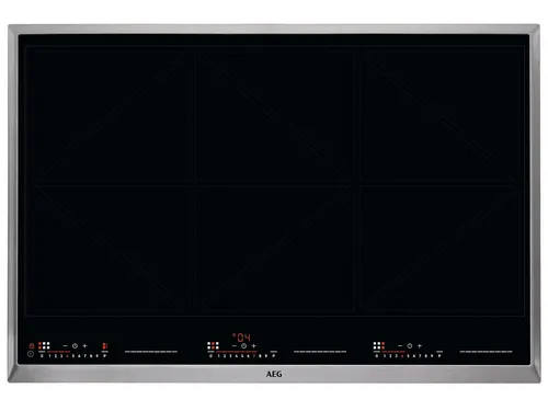AEG IKK86688XB Induktionskochfeld autark - 80 cm breites Kochfeld mit Hob²Hood-Funktion zur automatischen Steuerung der Dunstabzugshaube, TotalFlex für flexibles Kochen und SlimFit-Design für platzsparenden Einbau.