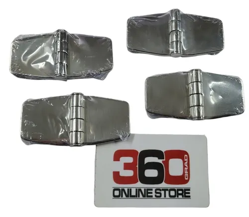 Scharnier mit Abdeckung Edelstahl A4 74x40mm 4 Stück