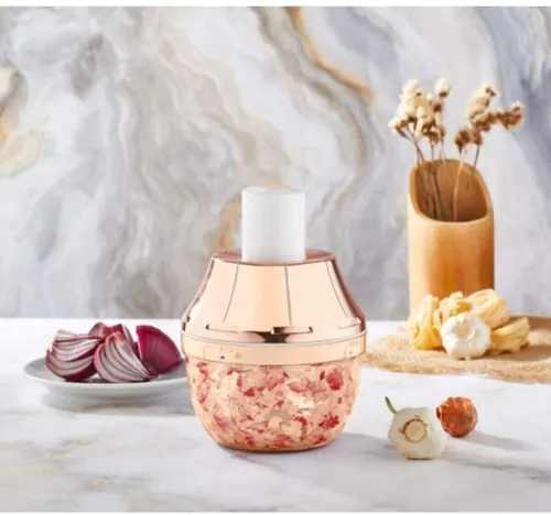 3-Klingen Multi Zerkleinerer Gemüseschneider manuell Zwiebelschneider kupfer