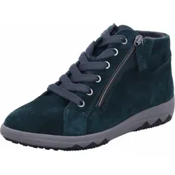 Waldläufer H-Teresa 961801-195-072 (4.5/tanne) - Komfortable Damen Winterstiefelette mit H-Weite, aus hochwertigem Veloursleder in elegantem Grün. Die flexible Luftpolstersohle sorgt für optimalen Tragekomfort, ideal für kalte Tage.