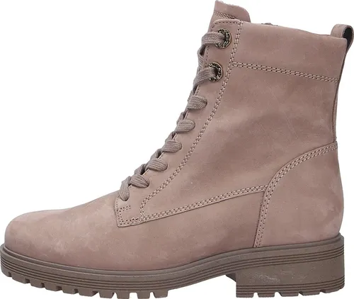 Gabor Schnürstiefeletten Damen Beige 43 EU - Modische Schnürstiefeletten aus softem Nubukleder mit weichem Innenfutter. Die weiche, auswechselbare Einlegesohle und die Gummisohle sorgen für hohen Gehkomfort. Ideal für Alltag und Business, mit optimaler Passform für breitere Füße.