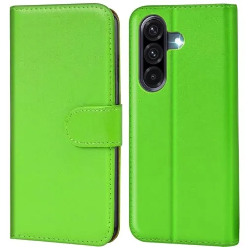 CoolGadget Handyhülle mit Kartenfach für Samsung Galaxy A17 5G Wallet Case, Brieftaschen Hülle aus Kunstleder mit Kartenfach, kompatibel mit Samsung Galaxy A17 5G (6,7 Zoll), Grün