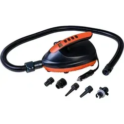 Happy People SUP-Elektropumpe (12V) - Luftpumpen für Stand-Up-Paddleboards, mit leistungsstarkem 110W Motor für schnelles Aufpumpen bis zu 16 psi, inklusive 5 Adapter und präziser Druckkontrolle.