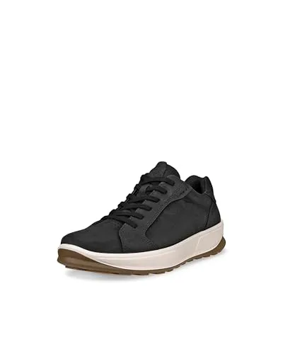 ECCO Herren Sneaker Gr. 46, schwarz - Sportlicher Halbschuh aus Leder und Textil mit softem Schaftrand für optimalen Tragekomfort, ideal für Freizeit und Alltag.
