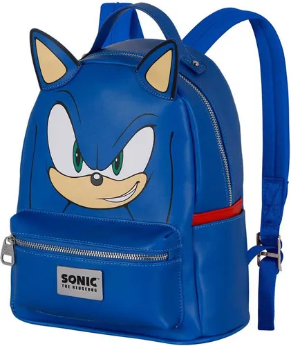 Karactermania Heady Sonic Rucksack Blau - Rucksack im Sonic the Hedgehog Design, ideal für Fans und Sammler. Mit geräumigem Hauptfach und verstellbaren Schultergurten für optimalen Tragekomfort.