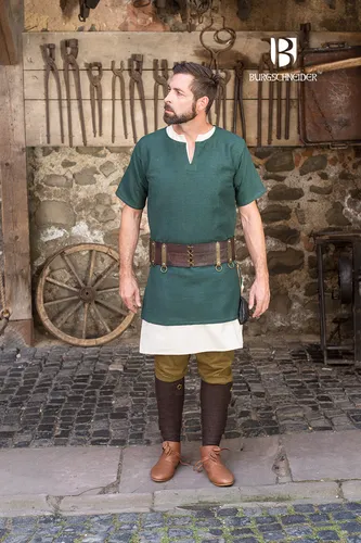 Kurzarmtunika Aegir Grün XXL