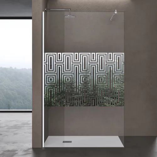 doporro Walk-in-Dusche Duschwand mit NANO-Beschichtung - Walk-In Dusche aus Einscheibensicherheitsglas, mit rahmenlosem Design und einfacher Reinigung dank NANO-Beschichtung für ein modernes Badezimmer.