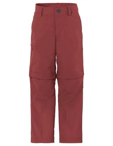 Vaude Kid's Detective Antimos Zip-Off Pants - Funktionale Kinderhose in Rot - Zip-Off Hose für Kinder, ideal zum Wandern mit Insektenschutz und UV-Schutz. Farbe: Rot, Größe: 92. Perfekt für aktive Abenteuer in der Natur!