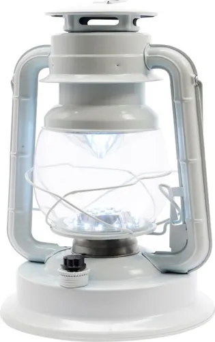 LED Laterne Sturmlaterne Licht Campinglampe dimmbar H 24,5 cm weiß