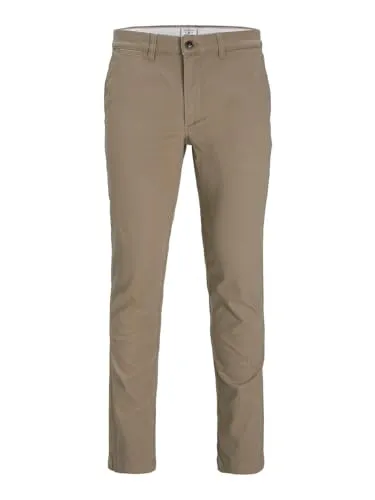 JACK & JONES Male Chino Hose Slim Fit - Wanderhosen aus 98% Baumwolle und 2% Elasthan für optimalen Tragekomfort und Bewegungsfreiheit bei Outdoor-Aktivitäten.