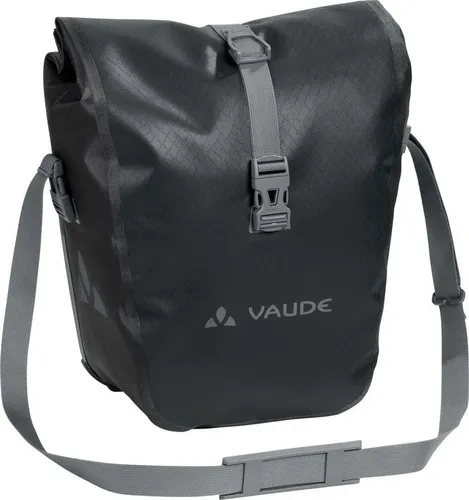 VAUDE Aqua Front - Wasserdichte Fahrradtaschen (2x14L) - Fahrradtaschen im 2er Set, 100% wasserdicht mit robustem, PVC-freiem Material. Einfach werkzeuglos an Gepäckträgern zu befestigen - Made in Germany.