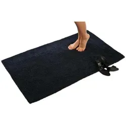 etérea Himmlische Qualität Badematte etérea Wende-Badteppich Badematte, Höhe 4 mm, strapazierfähig, beidseitig nutzbar, Baumwolle, quadratisch, beidseitig verwendbar schwarz quadratisch | 60 cm x 60 cm x 4 mm