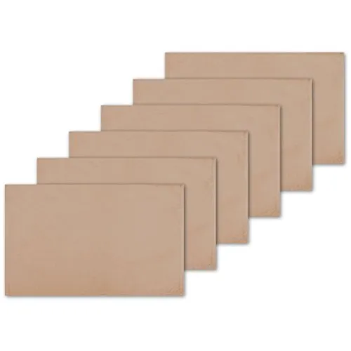 Bestlivings 6er Set Tischsets Platzset Tischuntersetzer Platzdeckchen Tischdeko Tischmatte Essensunterlage Maße 30x45 cm, Farbe: sandgrau - beigegrau