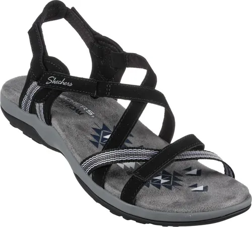 Skechers Trekkingsandalen Damen 39362D313633313135 Schwarz 39 EU - Wanderschuhe mit anatomisch geformtem Memory Foam Fußbett für höchsten Komfort, ideal für warme Tage und Abenteuer. Maschinenwaschbar und 100% vegan.