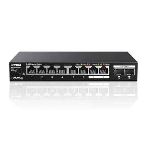 Tenda 2.5 Gbit Switch mit 8x 2.5G Ports von Tenda