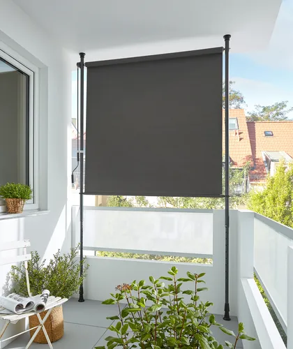 KONIFERA Senkrechtmarkise Klemmmarkise 150x225 cm mit Teleskop-Funktion