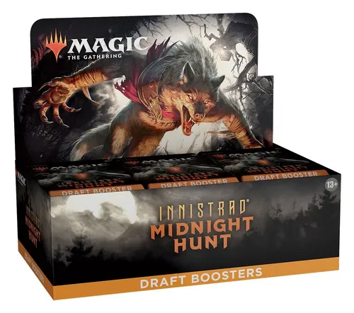 Wizards of the Coast Magic: The Gathering Innistrad: Midnight Hunt Draft-Booster Display - Sammelkarten für Magic: The Gathering, 36 Draft Booster mit Gothic-Horror-Thema und einzigartigen Mechaniken wie Tag/Nacht-Transformationen. Ideal für Fans von Werwölfen und dunkler Magie!