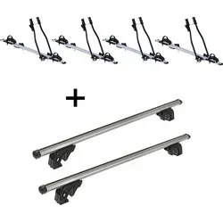 4x Fahrradträger SAGITTAR + Dachträger VDP LION1 für Jeep Cherokee (KJ) 01-04 - Gepäckträger Set für Jeep Cherokee (KJ) 01-04, inklusive 4x Fahrradträger für den sicheren Transport von bis zu 4 Fahrrädern und einem stabilen Dachträger mit einfacher Montage.