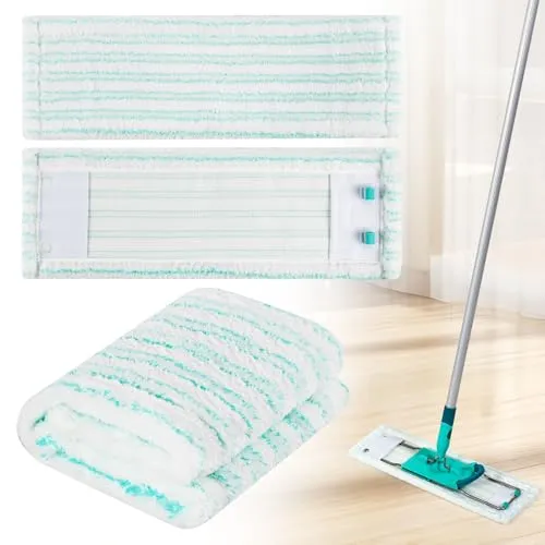LUOJINYI 3 Stück Bodenwischer Ersatzbezug für Leifheit Profi XL Micro Duo / Profi XL Cotton Plus, Mikrofaser Mopptuchbezug, für alle Hartböden