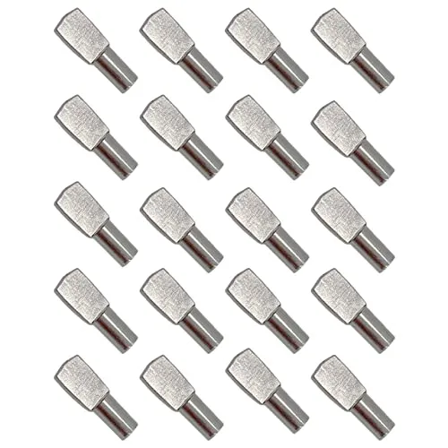 Aidqxbaoer Regalhalterungen, 20 Stück, vernickelt, 5 mm x 19 mm, Bürozubehör