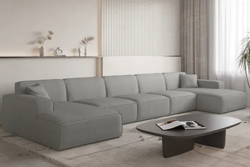 Wohnlandschaft Sofa U-Form CELES PREMIUM XL von Fun Möbel